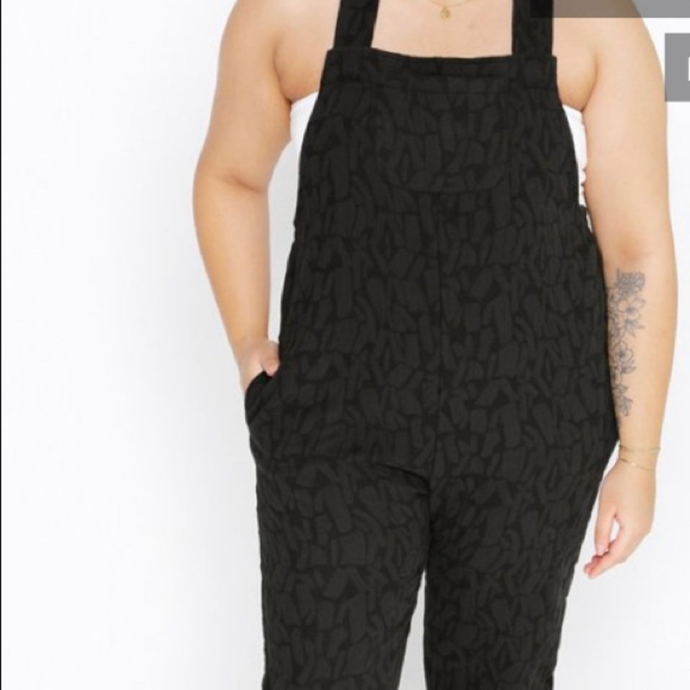 S+T X HILARY DUFF -ROMPERALLS IN MIDNIGHT BLACK